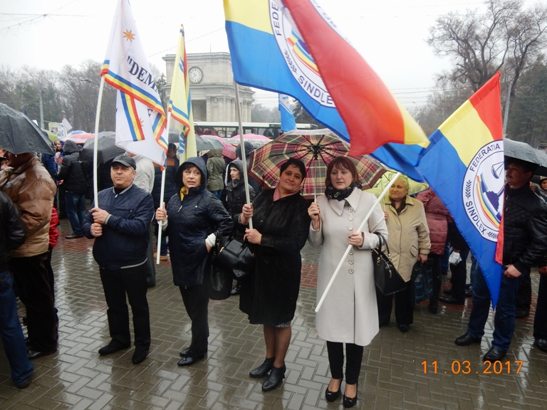 Профсоюзная солидарность в поддержку работников Государственного предприятия „Железная Дорога Молдова”.