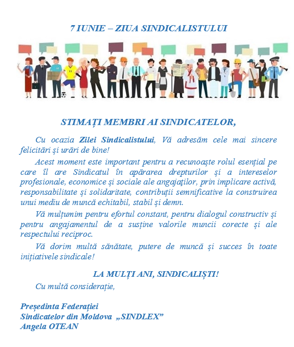 FELICITARE-ZIUA SINDICALISTULUI!