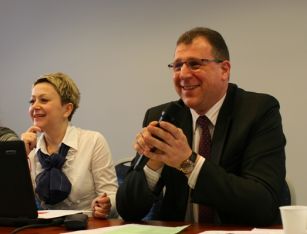 Preşedintele Loreta Soščekienė şi vicepreşedintele Robertas Pranckūnas